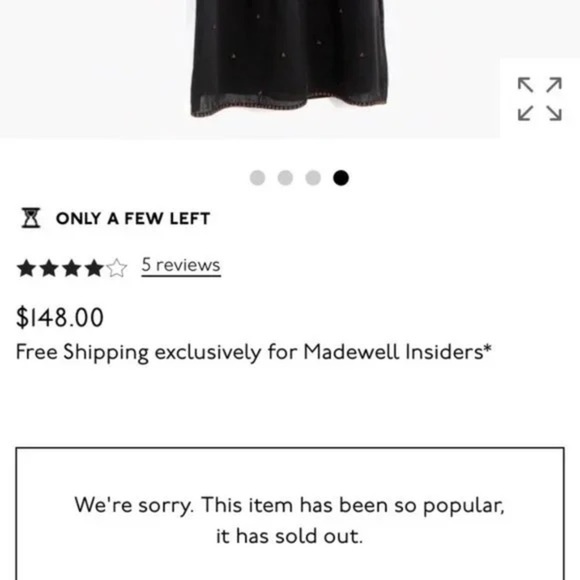 Madewell Signal Embroidered Black Mini Shift Tunic Dress Size Small Fall Autumn - Picture 8 of 13